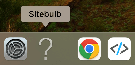 Sitebulb Docked on Mac